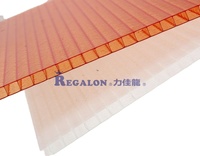 Feuilles de toiture colorées feuille de polycarbonate pour serre feuilles de plastique creuses transparentes
