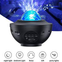 Projecteur d'ambiance cosmique LED Aurora Borealis avec haut-parleur musical et veilleuse, lampe nordique à effet d'océan étoilé