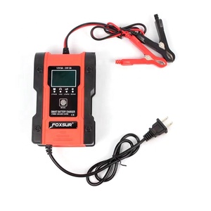 FOXSUR — chargeur intelligent automatique pour <span class=keywords><strong>batterie</strong></span> 12V 24V, entretien du réservoir, désulfeur pour GEL humide, AGM 12.6V, Lithium, LiFePO4 LiPo - Product Image 1
