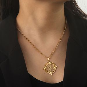 Collier Croix de Sainte Brigitte Myshape, Symbole Chrétien et Ancien Irlandais de Protection, Bijou Religieux en Acier Inoxydable 2024 - Product Image 2