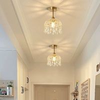 Luminaire suspendu LED en verre style Wabi-Sabi Mid-Century, lampe de couloir moderne AC pour entrée, balcon, chambre, dressing