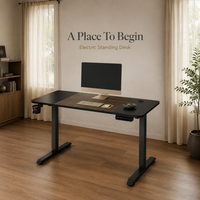 Bureau assis-debout électrique AOR, hauteur réglable, structure métallique, surface en plastique durable, panneau de fibres, en forme de Z, vente en gros d'usine