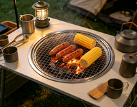 Grille de barbecue en acier inoxydable de qualité alimentaire, forme ronde, carrée, rectangulaire, pour la cuisine en plein air, le camping, vente en gros
