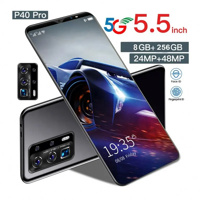 Smartphone android p40 pro 8 + 5.5 gb android, celular barato, preço, 256 polegadas, 3g 4g, 5g, android
