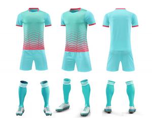 Seragam Sepak Bola Berkualitas Profesional, Bahan Polyester Bernapas, Set Kaos dan Celana Pendek Sublimasi untuk Klub - Product Image 2