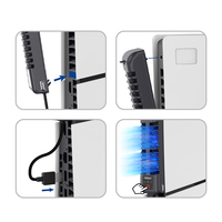 Kipas pendingin ekstra USB HUB, dengan 3 pengaturan kecepatan yang dapat disesuaikan untuk konsol PS5 Slim