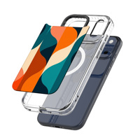 Étui de téléphone portable magnétique Shine-E Luxury TPU+PC pour 13/14/15/16 Pro Max/Air - Impression personnalisée, coques arrière remplaçables
