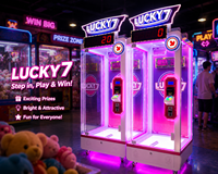 Machine d'arcade de tir interactive en métal reconditionnée, à monnayeur, avec défi de réaction et test de compétences, et lumières clignotantes pour