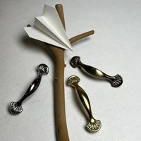 Poignées de meuble vintage européennes sculptées en forme d'arche, en alliage de zinc, multicolores, finition mate/polie, pour armoires et tiroirs