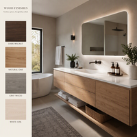 Meuble-lavabo flottant moderne AMAZBUILD pour projets d'appartements