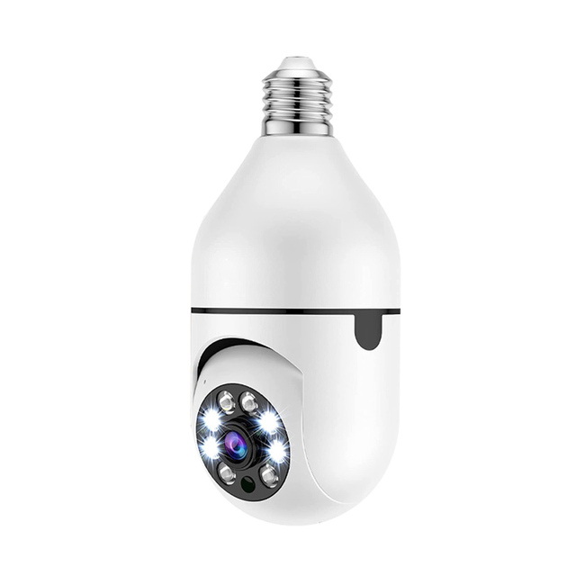 E27 WlFl Bulb PTZ Surveillance Camera Night Vision Full Color Indoor Security ProtectiorAuto Tracking CCTV Baby Monitor Camera