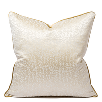 Housse de coussin moderne en jacquard beige 45*45cm, housse de coussin de luxe 18*18 pouces 20*20 pouces, décoration de canapé