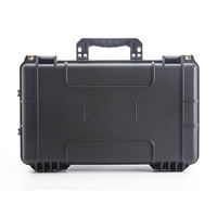Valise trolley robuste en plastique noir, étanche IP67, antichoc, avec insert en mousse personnalisable et boîte de rangement protectrice 6001