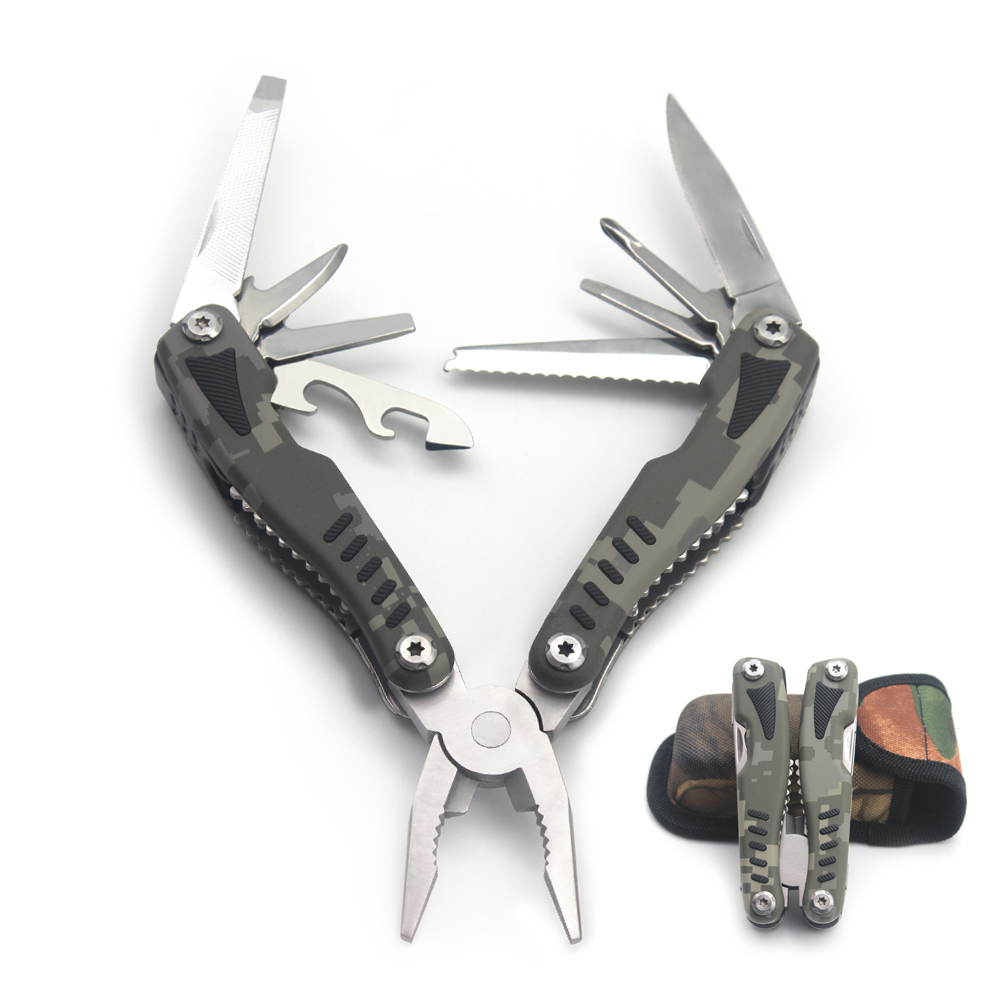 stainless steel portable folding military multi-function combination pliers