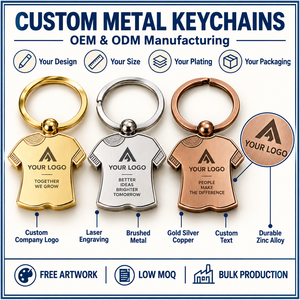 Porte-clés en métal personnalisé avec logo gravé, cadeau promotionnel de luxe, alliage de zinc, résistant à l'usure, forme irrégulière - Product Image 4