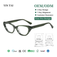 En stock, montures optiques en acétate unisexes, style œil de chat, plusieurs couleurs, lunettes de mode