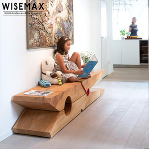 WISEMAX FURNITURE Meuble en <span class=keywords><strong>bois</strong></span> Wabi-sabi pour salon, <span class=keywords><strong>banc</strong></span> long en <span class=keywords><strong>bois</strong></span> en forme de pince, <span class=keywords><strong>table</strong></span> basse d'appoint - Product Image 5