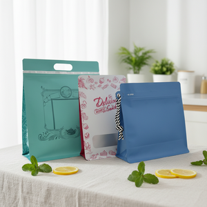 Bolsas de Embalaje con Cierre Hermético y Fondo, de Aluminio y Mylar, a Prueba de Olores, para Barras de Chocolate, Café, Té y Comestibles, con Diseño Personalizado - Product Image 1