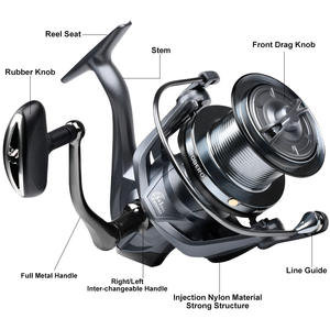 Moulinet de pêche à culbuteur <span class=keywords><strong>en</strong></span> métal ultra fort 4.8:1 5 + 1BB Max Drag 18KG Moulinet de pêche <span class=keywords><strong>en</strong></span> eau salée super fort - Product Image 2