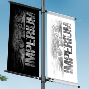 Banderas de Vinilo Publicitarias Personalizadas <span class=keywords><strong>para</strong></span> Postes de Calle, Banderas de Doble Cara <span class=keywords><strong>para</strong></span> <span class=keywords><strong>Farolas</strong></span> - Product Image 3