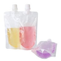 8oz 8.5oz 250ml Pliable Clair Stand Up Sac de Boisson En Plastique Bec Flacon Bouteilles D'eau Sac de Buse boisson Bouche Sac