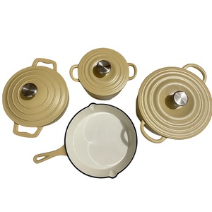 Chất Lượng Cao Đúc Sắt Men Hình Bầu Dục Soong Sáu Người Sử Dụng Hà Lan Lò Tốt Phong Cách Thiết Kế Châu Âu Kim Loại Đồ Nấu Nướng Cho Số Lượng Lớn - Product Image 1