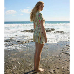 Robe courte imprimée à coupe ample pour femme |   Robe décontractée à manches courtes pour se détendre, faire les courses et porter le <span class=keywords><strong>week</strong></span>-<span class=keywords><strong>end</strong></span> - Product Image 6