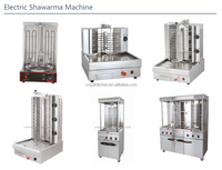 Machine à griller le poulet au shawarma au gaz commercial, prix commercial