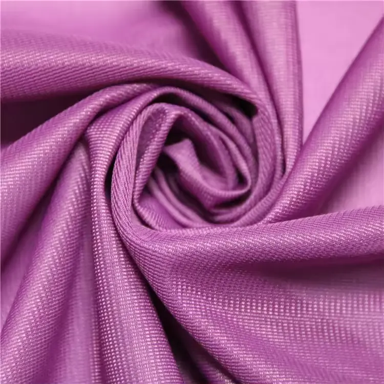 SYG032 30D polyester plain 80gsm breathable plain bright jersey fabric for women's pleats fashion clothing fabric