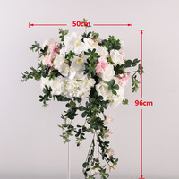 Realistische Künstliche Seidenrosen-Blumenkugel Hochzeits-Tischdekoration Geburtstags-Party-Hintergrund-Dekoration Anpassbare Größe Muttertag
