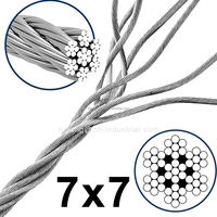 Kits de suspension pour lumières, câble aéronautique 7x7 brins, kit tendeur de câble pour garde-corps de terrasse, câble en acier inoxydable de 1/8 po