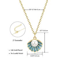 Chaîne de clavicule en émail personnalisée collier de perles de coquille mignon collier de coquille de goutte d'huile pour les filles femmes