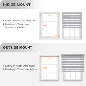 Smart Control Google Home Electric Double Layer <strong>Windows</strong> Blinds Zebra Shade Motorized Zebra Blind For <strong>Window</strong> - Product Image 6