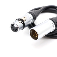 Câble dmx 5 broches du fabricant Connecteurs IP65 5 broches xlr Fil de câble de signal de contrôle pour l'éclairage
