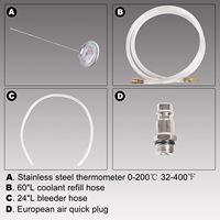 Kit de test de pression universel pour radiateur 33 pièces, testeur de pression du système de refroidissement, détecteur de fuite de réservoir d'eau