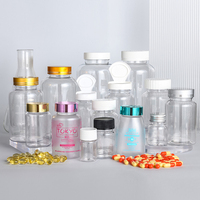 Flacon vide personnalisé de 250 ml pour capsules, granulés et bonbons de compléments alimentaires