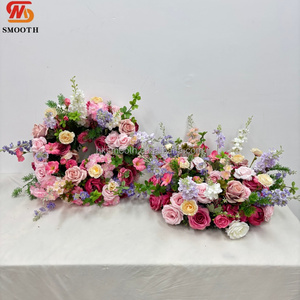 Corona de Flores de Rosa Coloridas Rosa y Morado en Oferta, Aro de Flores a Bajo Precio para Bodas, Hogar y Exteriores - Product Image 1