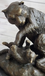 Escultura de estatua de gato de bronce de imitación antigua, decoraciones de Metal para exteriores de aluminio para el hogar, tamaño suministrado por fábrica, decoración del hogar - Product Image 3