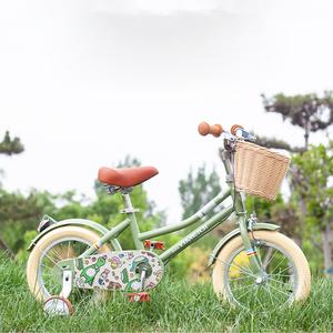 Bicicleta Infantil en Stock de Fábrica, 14, 16, 18 Pulgadas, para Niños y Niñas de 4 a 12 Años, con Frenos V Ajustables, Ruedas de Entrenamiento y Canasta - Product Image 6