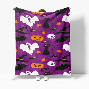 Vua Kích Thước Trẻ Em Lông Cừu Chăn Ấm Dày In Động Vật Ném Chăn Cho Mùa Đông Halloween Trang Trí Nội Thất - Product Image 6