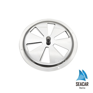 Couverture de ventilation ronde en acier inoxydable Seacar de 6 pouces avec poignée, matériel marin - Product Image 2
