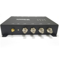 860-960MHz Alloy Shell Free Software 4 Port Rfid Reader Can Add External 12dbi Antenna Similar to Zebra FX9600