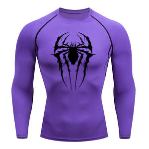 Camiseta Deportiva de Manga Larga de Secado Rápido para <span class=keywords><strong>Hombre</strong></span>, Camiseta de Compresión con Cobertura Completa de Manga para Gimnasio, Ropa Deportiva Ajustada - Product Image 1