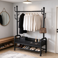 Séchoir à linge double mobile en métal de haute qualité pour balcon extérieur et salon, durable, autoportant, détachable, moderne