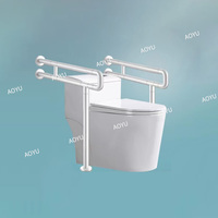 Main courante antidérapante en acier inoxydable en forme de P rampe d'escalier et de couloir barres d'appui de toilettes accessibles poignée de salle de bain