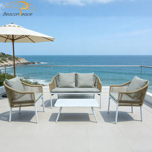 Conjunto de Sofás de Patio Comerciales, Muebles de Exterior, Conjunto de Sofás de Ratán Pequeños y Económicos para <span class=keywords><strong>Jardín</strong></span> - Product Image 1