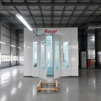 Solution tout-en-un, cabine de peinture diesel 24 kW, 80 ° Cabine de peinture automobile professionnelle C avec éclairage 1000 lux fiable et avancé, station de séchage et four intégré
