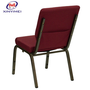 Chaise empilable à cadre en fer <span class=keywords><strong>et</strong></span> coussin moelleux pour église, auditorium, hôtel, théâtre - Mobilier de théâtre commercial - Product Image 4