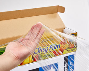 جودة عالية مكافحة الضباب <span class=keywords><strong>PVC</strong></span> تتشبث لفة كبيرة جديدة حفظ سوبر ماركت مع رؤية عالية للتعبئة والتغليف - Product Image 1