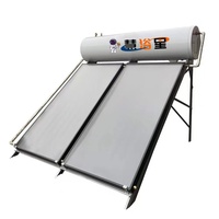 Système de chauffe-eau solaire pressurisé 100L - Usage domestique - Module collecteur solaire à plaque plate avec chauffage électrique - Économie d'énergie